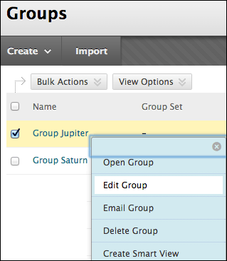 Click edit group