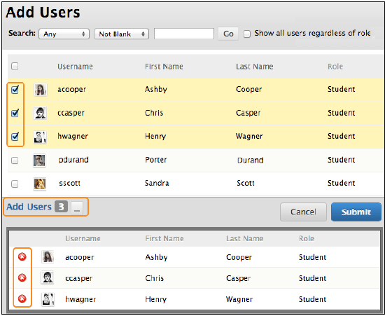 Adding users to groups