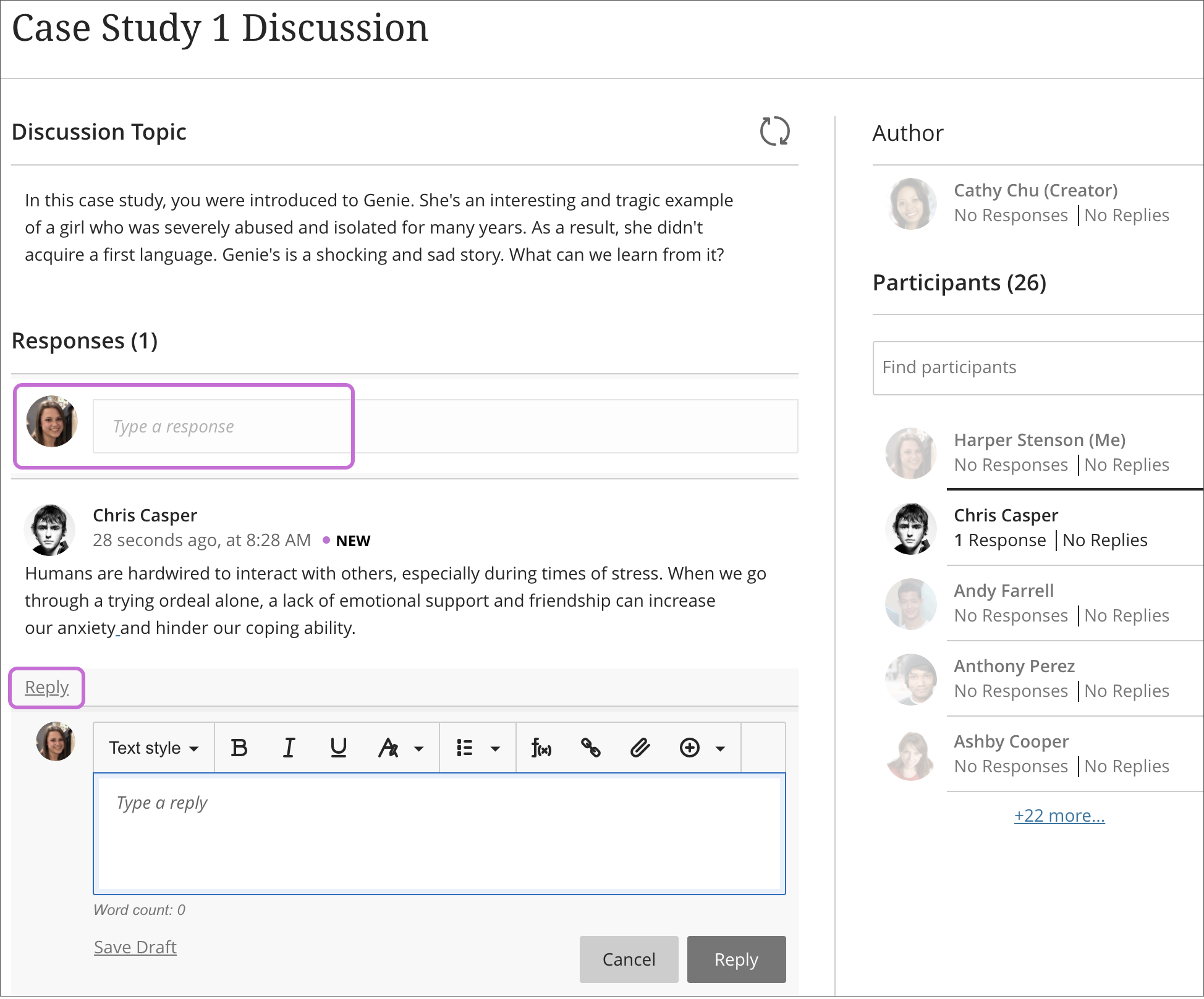 Reply to Discussion Posts  Blackboard Help