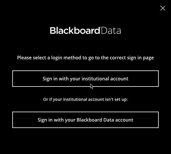 Blackboard Data Account Sign In. Plus, Learning SaaS Hosting region selection between US and EU.