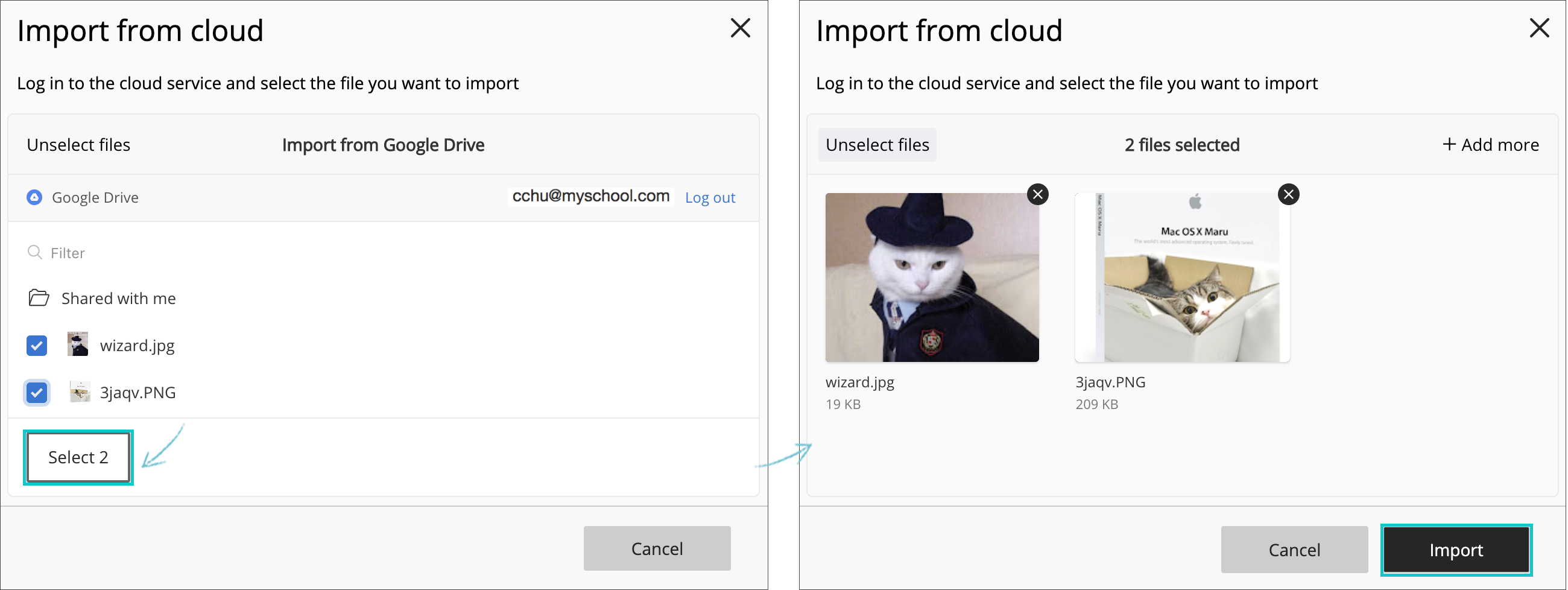 Learn Ultra import files using the Cloud Storage Service 