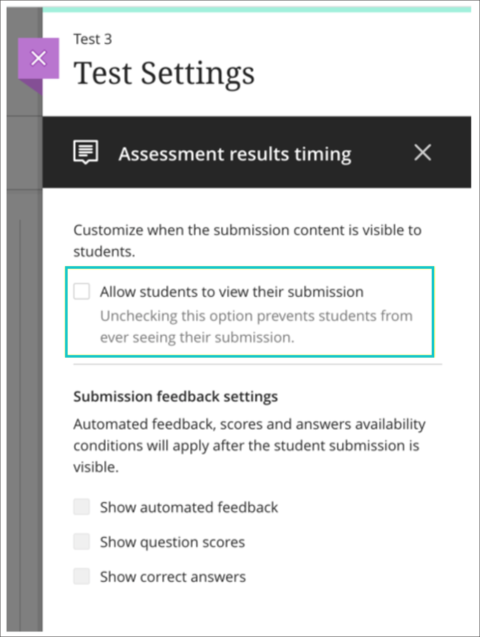 The instructor should de-select "Allow students to view their submission"