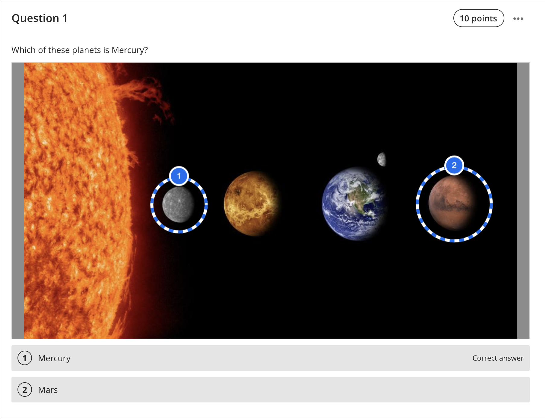 Instructor view: Add circle hotspots to an image