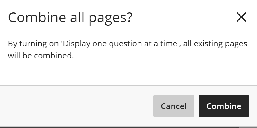 Image of "Combine all pages?" pop-up box