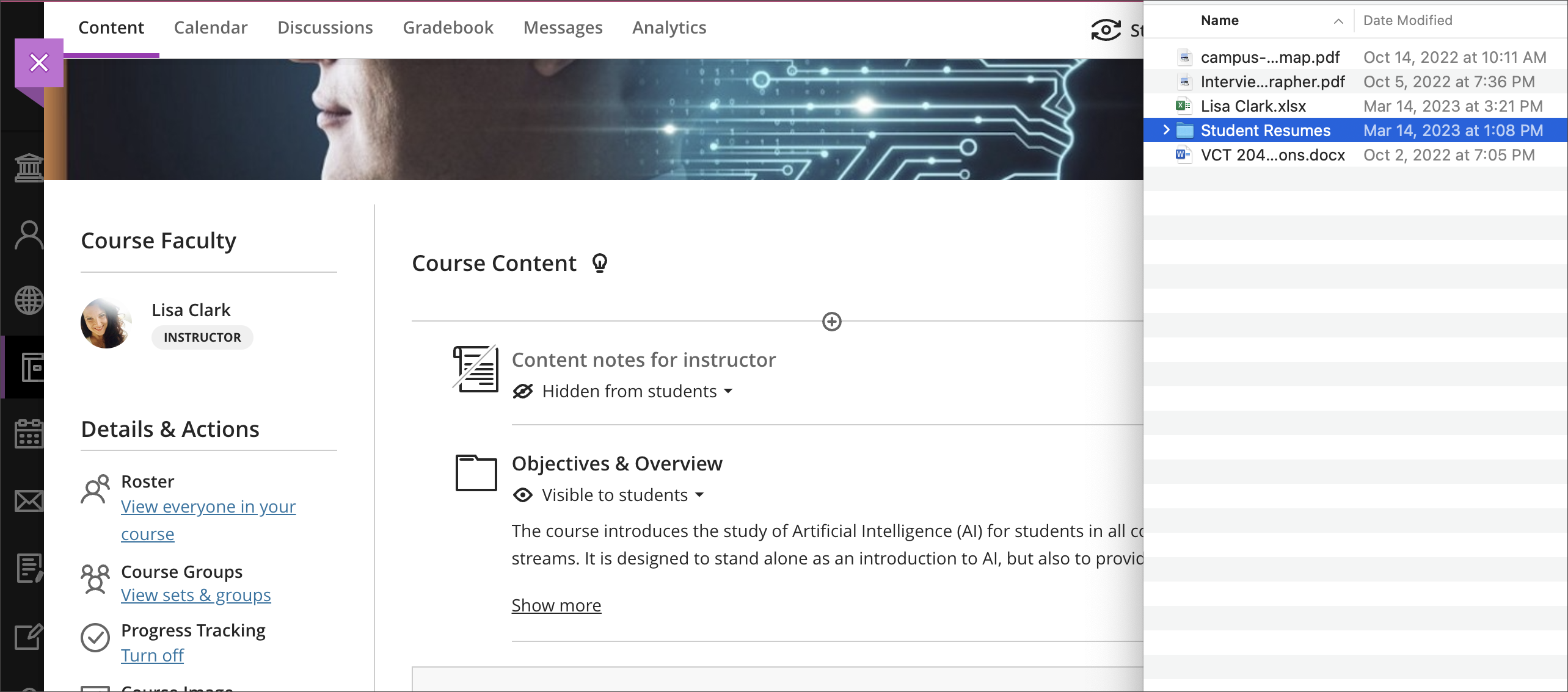 drag a folder from your computer to your Blackboard Course Content page. 