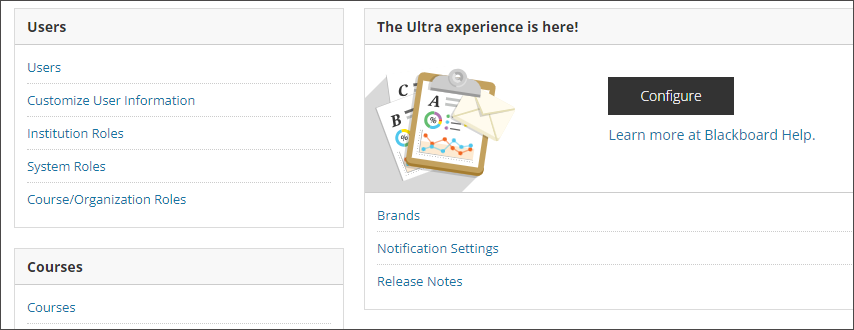 Button on Administrator Tools to enable Ultra experience