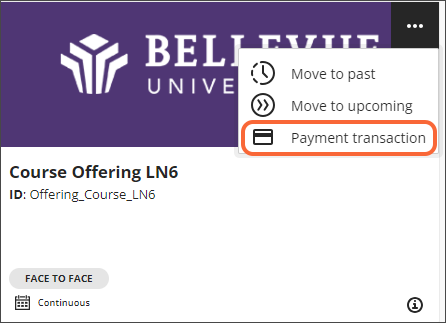 Link to learner payment transaction information