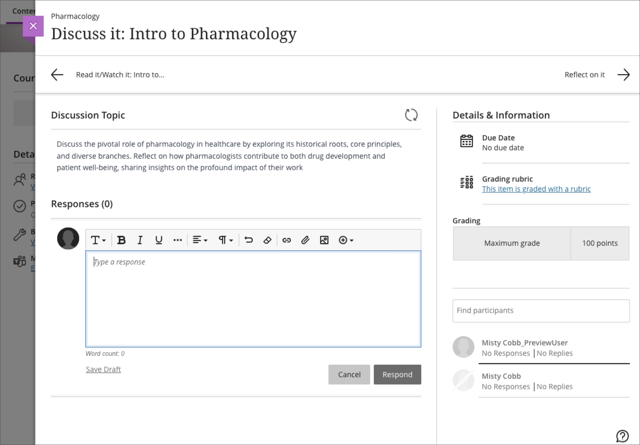 Student view - new image button on content editor for discussion response