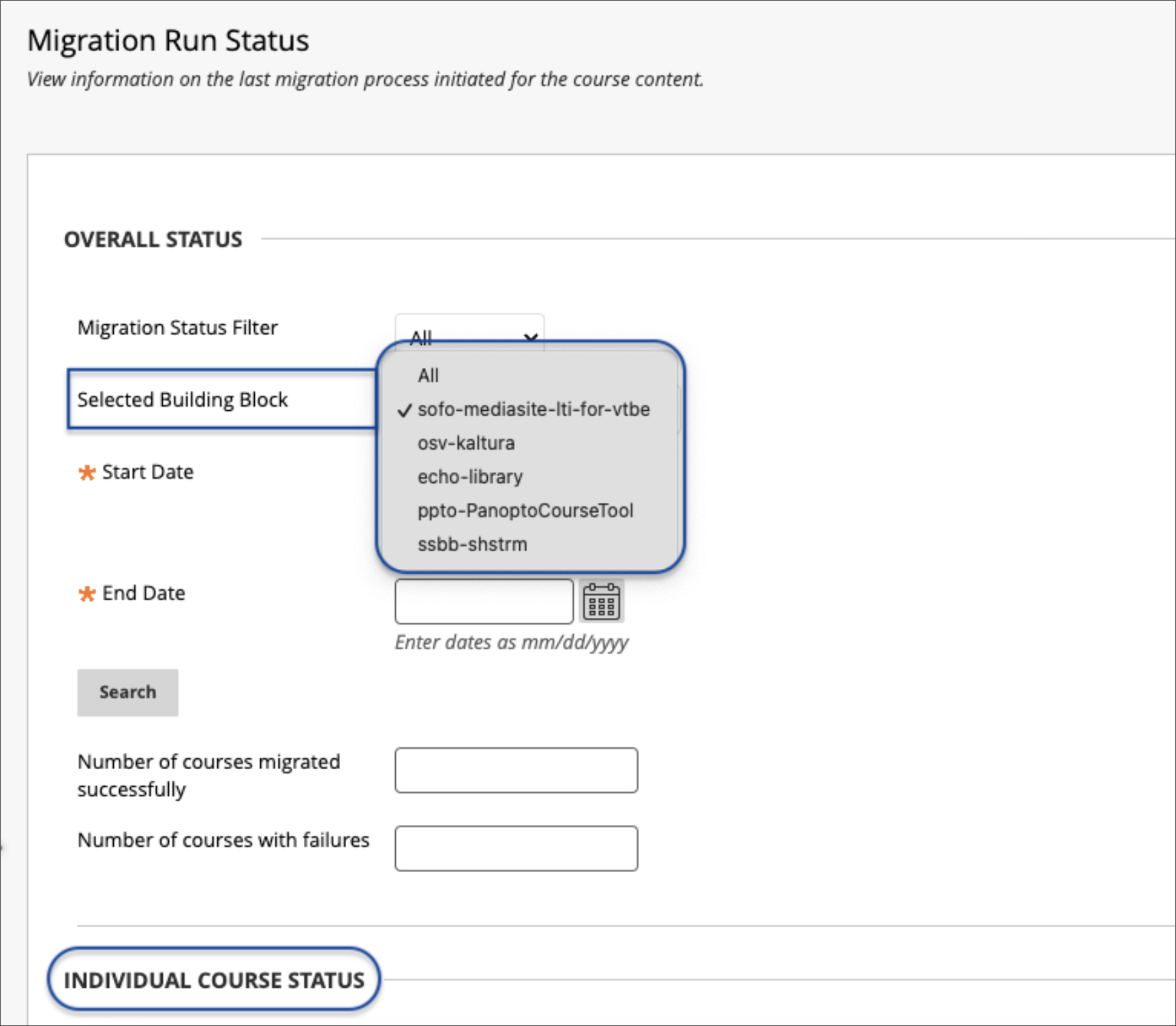 Checking the status of a migration task