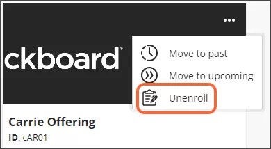 Unenroll from dashboard